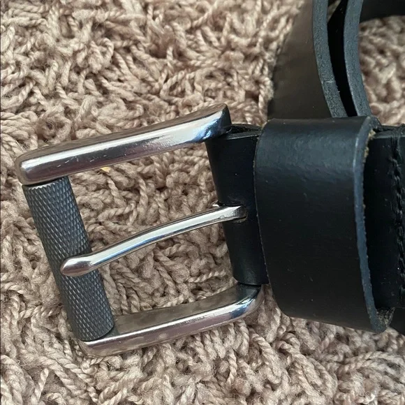 Men’s 1901 Leather Belt Black Size 34 - Picture 2 of 6